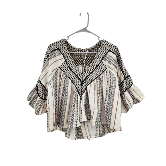 Free People Women's Runnin On A Dream 100% Cotton Embroidered Crop Top - S - Picture 2 of 10